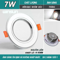 Đèn Led downlight âm trần 7W, 9W, 12W. Ánh sáng trắng, 3 màu. BH: 2 năm ( 1 đổi 1 )