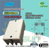 Rơ le Bán Dẫn ANV Solid SSR 80-AA (Hàng Đài Loan)