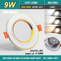 Đèn Led downlight âm trần 7W, 9W, 12W. Ánh sáng trắng, 3 màu. BH: 2 năm ( 1 đổi 1 )
