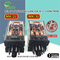 Rơ le trung gian,rơ le kiếng,rơ le kính, 8.11 chân tròn MK-2L MK-3L