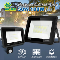 Đèn Pha Led Cảm Ứng Hồng Ngoại Ngoài Trời 50W.100W IP66 PIR cảm biến chuyển động. BH: 2 năm 1 đổi 1