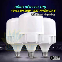 Bóng đèn Led trụ 10W.15W.20W siêu sáng tiết kiệm điện thân kín nước mưa E27 nhôm dày