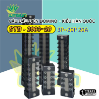Cầu Đấu Điện Domino 10A 20A 30A (3P~20P) Terminal - kiểu Hàn Quốc