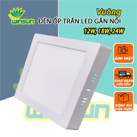 Đèn ốp trần LED gắn nổi 12W, 18W, 24W Vuông. BH: 2 năm ( 1 đổi 1 )
