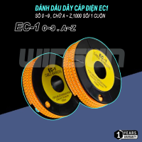 Đánh Dấu Dây Cáp Điện EC1 Số 0 ~9 , A ~ Z,1000 số/ 1 cuộn