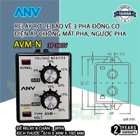 Relay Rơ le bảo vệ 3 pha động cơ điện áp ANV chống mất pha, ngược pha