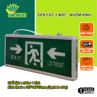 Đèn exit đèn thoát hiểm chỉ lối thoát 2 mặt YIFEI nhôm kính Cạnh bo tròn YF-1077