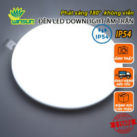 Đèn Led downlight âm trần 12W 24W 36W (tròn) chống nước phát sáng 180° không viền 3 màu IP54