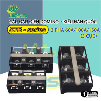 Cầu Đấu Điện Domino 60A.100A.150A.200A Terminal 3P/4P - kiểu Hàn Quốc