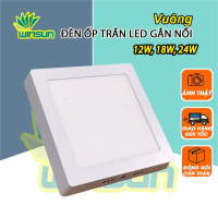 Đèn ốp trần LED gắn nổi 12W, 18W, 24W Vuông. BH: 2 năm ( 1 đổi 1 )