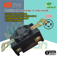 Ổ cắm phích cắm locking 4 chấu khóa 20A- dùng trong ngành may ,máy phát điện