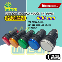 Đèn báo pha, báo nguồn phi 30mm QDQ- Chất lượng cao 