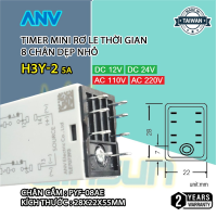Timer mini H3Y-2 điện áp 12/24VDC, 110/220VAC rơ le thời gian 8 chân dẹp nhỏ