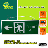 Đèn exit đèn thoát hiểm chỉ lối thoát 2 mặt YIFEI nhôm kính Cạnh vuông góc YF-1023