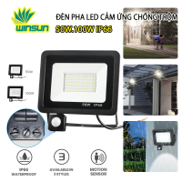 Đèn Pha Led Cảm Ứng Hồng Ngoại Ngoài Trời 50W.100W IP66 PIR cảm biến chuyển động. BH: 2 năm 1 đổi 1