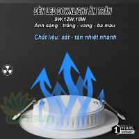 Đèn Led downlight âm trần 9W,12W, 18W, 24W (tròn)