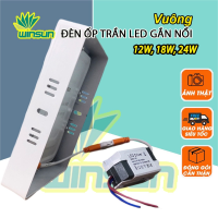 Đèn ốp trần LED gắn nổi 12W, 18W, 24W Vuông. BH: 2 năm ( 1 đổi 1 )