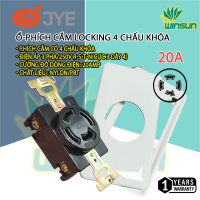 Ổ cắm phích cắm locking 4 chấu khóa 20A- dùng trong ngành may ,máy phát điện