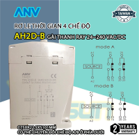 Rơ LE Thời Gian 4 chế độ ANV AH2D-B (gài thanh ray) 24~240 VAC/DC
