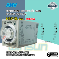 Timer mini H3Y-2L 220VAC rơ le thời gian 8 chân dẹp lớn