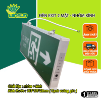 Đèn exit đèn thoát hiểm chỉ lối thoát 2 mặt YIFEI nhôm kính Cạnh vuông góc YF-1023