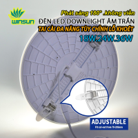 Đèn Led downlight âm trần 18W 24W 36W (tròn) phát sáng 180° không viền phù hợp mọi kích cỡ lỗ khoét-tùy chỉnh lỗ khoét. BH: 2 năm ( 1 đổi 1 )