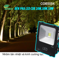 Đèn pha led COB 20W.30W.50W chiếu sáng ngoài trời 5054 Đủ Công Suất. BH: 2 năm ( 1 đổi 1 )