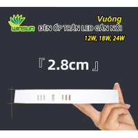Đèn ốp trần LED gắn nổi 12W, 18W, 24W Vuông. BH: 2 năm ( 1 đổi 1 )