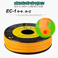 Đánh Dấu Dây Cáp Điện EC1 Số 0 ~9 , A ~ Z,1000 số/ 1 cuộn