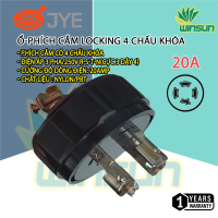 Ổ cắm phích cắm locking 4 chấu khóa 20A- dùng trong ngành may ,máy phát điện