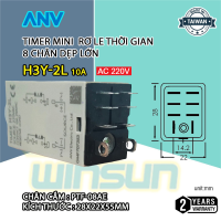 Timer mini H3Y-2L 220VAC rơ le thời gian 8 chân dẹp lớn