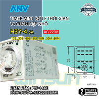 Timer mini H3Y- 4 220VAC rơ le thời gian 14 chân dẹp nhỏ