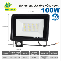 Đèn Pha Led Cảm Ứng Hồng Ngoại Ngoài Trời 50W.100W IP66 PIR cảm biến chuyển động. BH: 2 năm 1 đổi 1