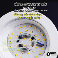 Đèn Led downlight âm trần 9W,12W, 18W, 24W (tròn)