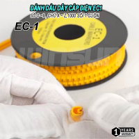 Đánh Dấu Dây Cáp Điện EC1 Số 0 ~9 , A ~ Z,1000 số/ 1 cuộn