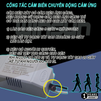 Công tắc cảm biến chuyển động cảm ứng Radar vi sóng thông minh tự động bật tắt chống trộm
