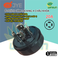 Ổ cắm phích cắm locking 4 chấu khóa 20A- dùng trong ngành may ,máy phát điện