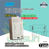 Timer mini H3Y-2 điện áp 12/24VDC, 110/220VAC rơ le thời gian 8 chân dẹp nhỏ
