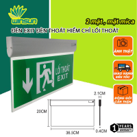 Đèn exit đèn thoát hiểm chỉ lối thoát 2 mặt YIFEI mặt mica độ sáng cao YF-1067
