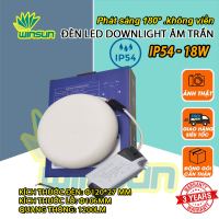 Đèn Led downlight âm trần 12W 24W 36W (tròn) chống nước phát sáng 180° không viền 3 màu IP54
