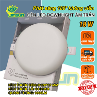 Đèn Led downlight âm trần 9W 18W 24W 36W (tròn) Phát sáng 180° không viền. BH: 2 năm ( 1 đổi 1 )