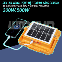 Đèn LED Năng Lượng Mặt Trời Đa Năng Cầm Tay 300W.500W. Đèn Tích Điện Chống Nước IP66 5 Chế Độ Sáng. Có Đèn Cảnh Báo. BH: 2 năm ( 1 đổi 1 )