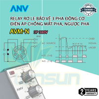 Relay Rơ le bảo vệ 3 pha động cơ điện áp ANV chống mất pha, ngược pha