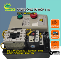 Khởi Động Từ Hộp 11A TECO HUEB-11K Contactor Điện Áp COIL 220V và 380V