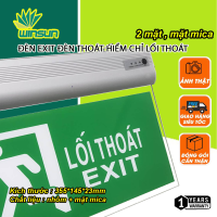 Đèn exit đèn thoát hiểm chỉ lối thoát 2 mặt YIFEI mặt mica độ sáng cao YF-1067