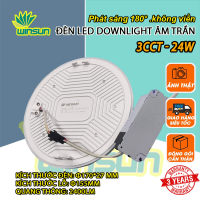 Đèn Led downlight âm trần 12W 24W 36W (tròn) Phát sáng 180° không viền 3 màu. BH: 2 năm ( 1 đổi 1 )