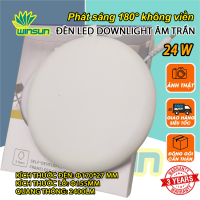 Đèn Led downlight âm trần 9W 18W 24W 36W (tròn) Phát sáng 180° không viền. BH: 2 năm ( 1 đổi 1 )