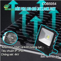 Đèn pha led COB 20W.30W.50W chiếu sáng ngoài trời 5054 Đủ Công Suất. BH: 2 năm ( 1 đổi 1 )