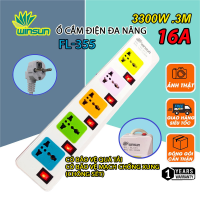 Ổ cắm điện đa năng, Ổ chịu tải 2500W, 3300W giờ dây nối 2m, 3m, Ổ cắm nối dài 10A, 16A