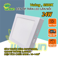 Đèn ốp trần LED gắn nổi 12W, 18W, 24W Vuông. BH: 2 năm ( 1 đổi 1 )